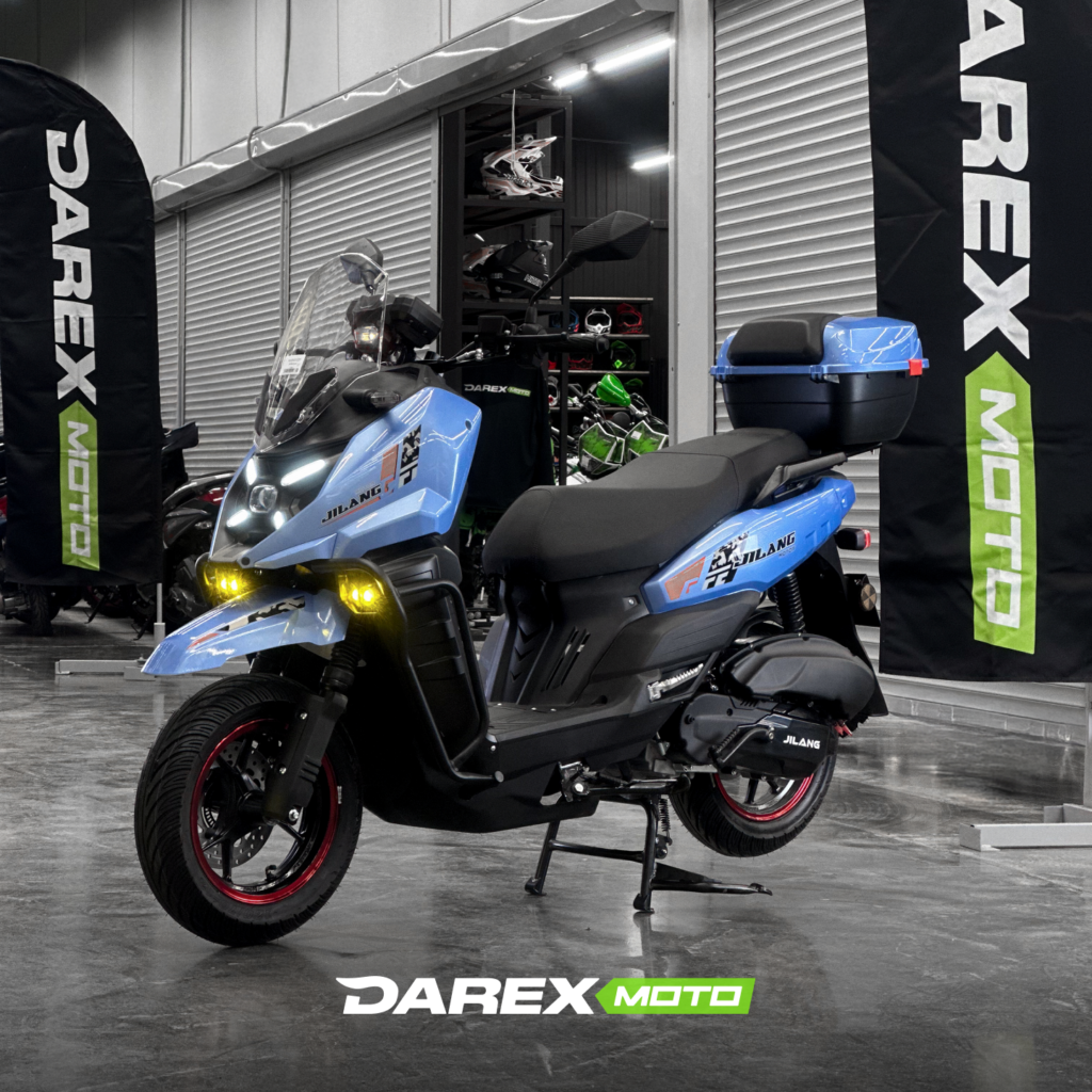 Скутер Jilang Танк 4 180 (49сс) (Tank X) (лазурный / темно-черный)